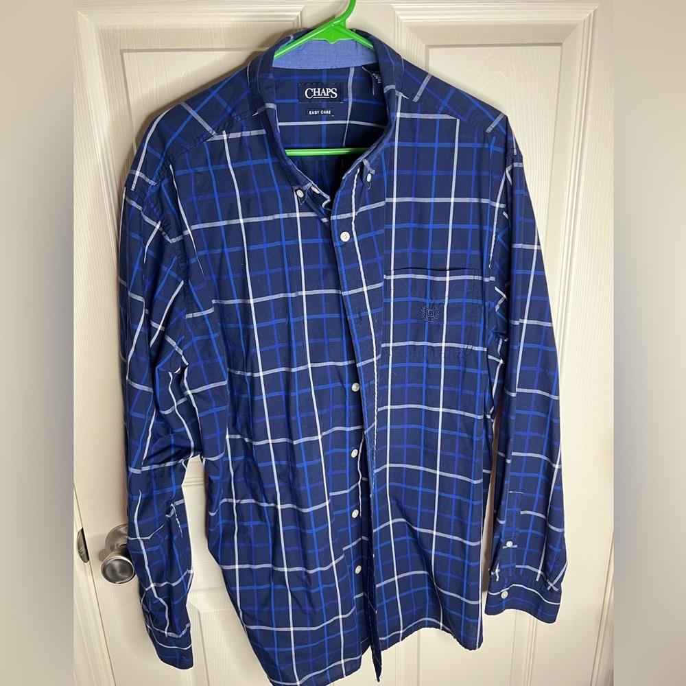 Long Sleeve Chaps Button Down Shirt size XXL